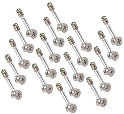 Kichvoe 20sets Furniture Connecter Hardwares Bolts Cabinet Connectors Pre-installed Nut Panel Connection