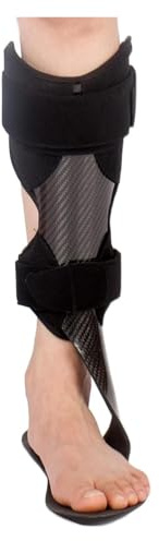 Órtesis AFO de Fibra de Carbono para Pie Caído | Soporte Ajustable Ligero para Fascitis Plantar, Estabilizador de Tobillo Inestable Recortable a Medida y Discreto en Zapatos(Right,L)