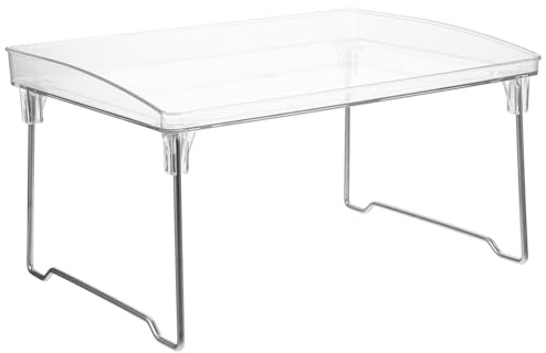 Gadpiparty Transparenter Faltbarer Make Up Organizer aus Acryl und Eisen Multifunktionales Tischregal für Büro und Salon Verhindert Herunterfallen von Gegenständen