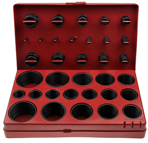 Alkan O-Ring Dichtung Sortiment Ø 3-50 mm 419-tlg Dichtring Set | Öl-, benzin- und säurebeständige O-Ringe/Dichtringe, nach Größen sortiert in Aufbewahrungsbox