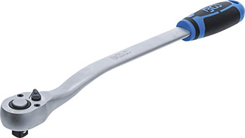 BGS 324 | Umschaltknarre | extra lang | 12,5 mm (1/2) | 380 mm | ergonomisch | rutschfest | gekröpft | Knarre | Ratsche