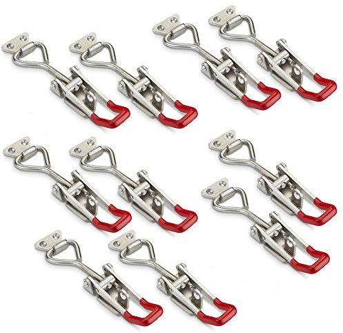10er Set SOTECH Spannverschluss M8 Haltekraft 600 Kg | abschließbar Edelstahl SS304 verstellbarer Sicherheitsverschluss