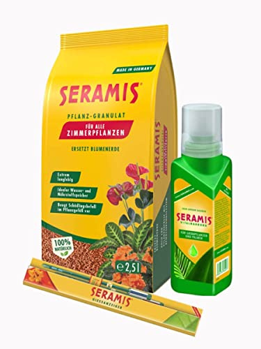 Seramis Indoor Plants 2.5 L & Vital Food Green Plants 200 ml & Watering Indicator Set of 2