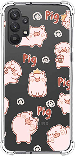 Tumundosmartphone Coque Silicone Anti-Chocs pour Samsung Galaxy A32 5G Design Dessins - Cochons