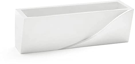 Vet italy Vetrineinrete® Applique da parete in gesso rettangolare doppia emissione up e down lampada contemporanea con attacco g9 applique decorativo