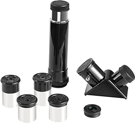 CelticBird 2,4 cm Teleskop-Zubehör-Set für 0,965 Teleskop – kommt mit vier Okularen (4 mm/6 mm/12,5 mm/20 mm), einer Diagonale, einer 3 x Barlowlinse