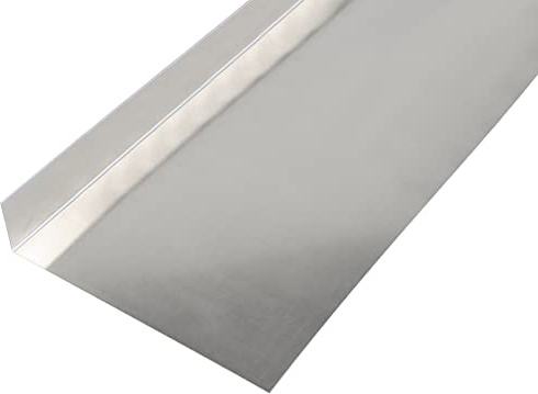 Alberts 462833 Chapa lisa | canteada, forma de L | aluminio, natural | 2000 x 135 x 30 mm