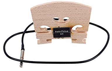 Flisdtry 1 Stück Violinenbrücke mit innen montiertem Piezo für 4/4 -Violinen-Teile in voller Größe