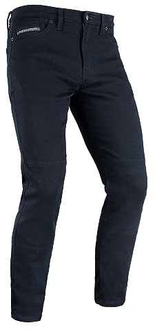 Oxford Motocicleta Stretch Slim Pantalones Vaqueros de Moto súper elásticos AA aprobados Originales, añil, 34W Short para Hombre