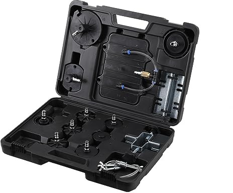 Cozyel 13 TLG. Adapter Set für Druckluft Bremsenentlüfter Bremsenentlüftungsgerät E20, E20 Bremsenentlüftungsgerät Adapter Set für Norm Kfz Bremsenentlüfter Adapter Aluminium Bremsflüssigkeitsadapter