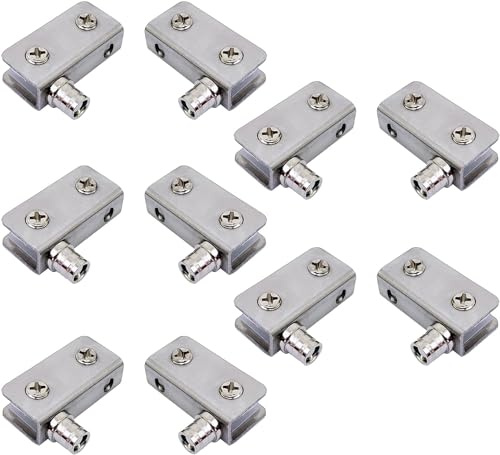 5 Pairs Stainless Steel Glass Door Pivot Hinge for Free Swinging Glass Doors Fit for 0.2-0.315 (5-8mm)