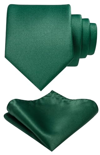 JEMYGINS Herren Krawatte mit Matte Oberfläche inklusive Einstecktuch Set