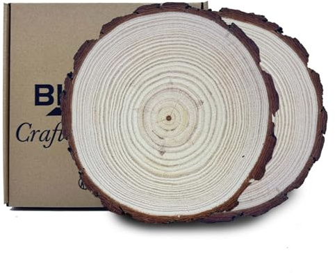 Holzscheiben Baumscheiben 25-28 cm 2 St. deko für DIY Handwerk Weihnachten Dekoration