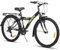 Hiland 24 Zoll Kinderfahrrad Mountainbike für Kinder Jungen Mädchen ab 6 7 8 9 10 Jahren mit 6 Gang Schaltung, Ständer, Schwarz