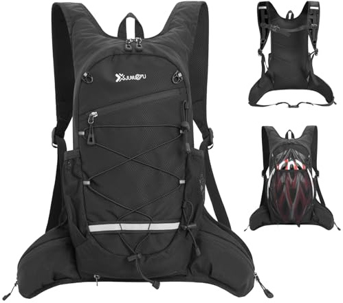 TRIWONDER Trinkrucksack 18L Ultraleicht, Fahrradrucksack, Laufrucksack für Damen, Herren, Laufen, Joggen, Fahrradfahren (Schwarz - nur Weste, 18L)