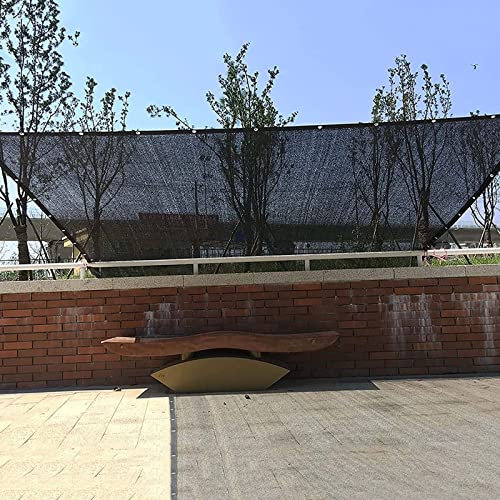 Telo ombreggiante nero per patio, vela ombreggiante, 4 m x 5 m, rete a rete per giardino, pergola, piante, balcone e cortile, traspirante e resistente agli strappi, 4 x 4 m