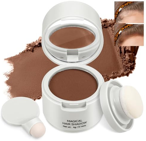Boobeen Hairline Polvere per Capelli Radice Ritocco Rapido Copertura Capelli Diradati, Ombra Impermeabile Colore Capelli Riempitivo per Coprire Capelli Grigi