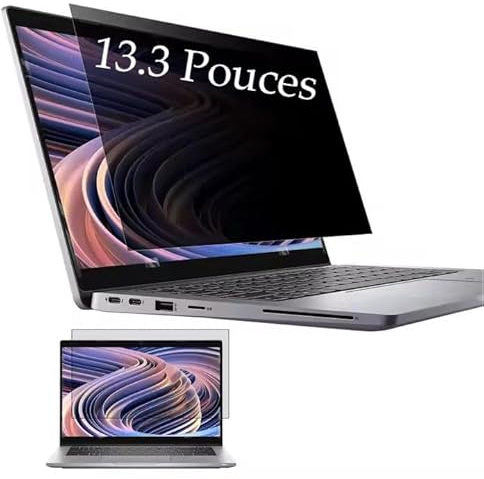 A ANCILE Filtre Écran Confidentialité 13,3 Pouces 16:9 – Protecteur Anti Espion avec Film Anti-Lumière Bleue Compatible HP Dell Acer Lenovo Thinkpad Samsung ASUS