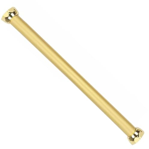 Garderobenstange, Kleiderstange Garderobenstange, robuste Schrankstangen, Garderobenrohr mit Flansch und Schraube, 50,8 bis 170,8 cm lange, an der Wand montierte Garderobenstangen(Gold,90cm/3ft)