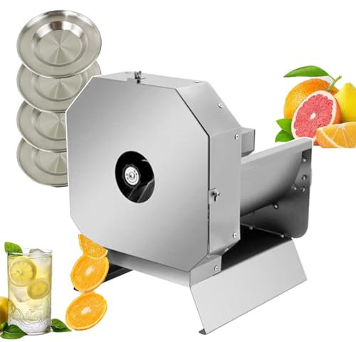 QUSYZD Cortador de Verduras eléctrico y Manual, rallador de Verduras Comercial con Ranura de 22 x 10 cm y 4 Platos, Cortador de Acero Inoxidable para Verduras y Frutas, Cuadrado.,Square