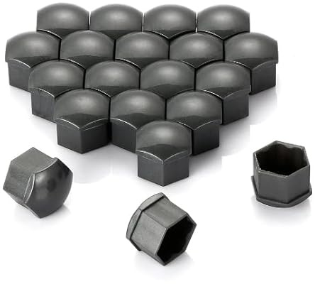 GOZAR 20 copridadi universali per ruote auto, in plastica, da 17 mm, compatibili con Audi, Skoda, Volkswagen, VW, Golf, MK4, Bora, Passat, Polo, accessori