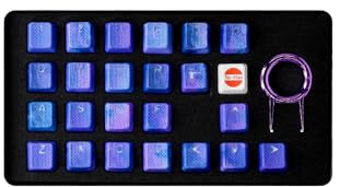 TAI-HAO Rubber Gaming Keycaps Purple & Blue Camo 23 Keys
