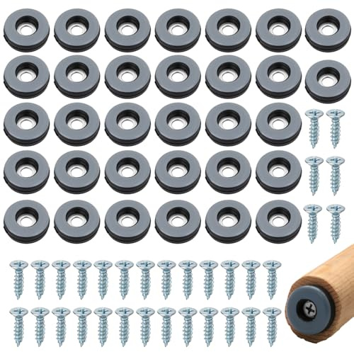 32 feltrini per mobili per sedie 22mm, in teflon, adatti per tavoli, feltrini per mobili con montaggio a vite