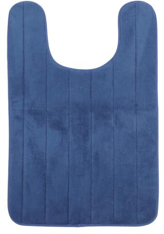 IWOWHERO Alfombrilla Baño U Forma Antideslizante con Memoria de Coral y Absorbente para Suelo WC Tapete Cómodo para Hogar y Baño