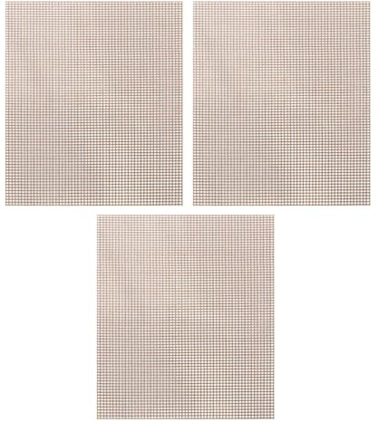 EXAOMBLE 3 Alfombrillas para Barbacoa de Interior Reutilizables Diseño de Malla y Fibra de Vidrio Resistentes al Calor para Cocinar y Hornear