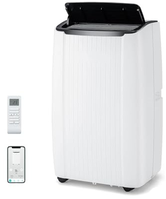 LIFEZEAL Condizionatore Portatile 14000 BTU 6-in-1, Raffreddamento, Riscaldamento, Deumidificazione, Ventilazione, Auto e Modalità Notte, 1,5kW, Telecomando, Wi-Fi, Timer 24h (14000BTU|65m²)