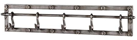 HAKU Garderobenleiste anthrazit, Metall - Maße: B 73 cm x H 15 cm x T 8 cm, Style: Industrial