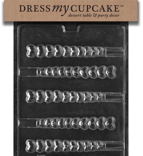 Dress My Cupcake Chocolate Candy Mold, I Love You Heart Pretzel, Valentine's Day