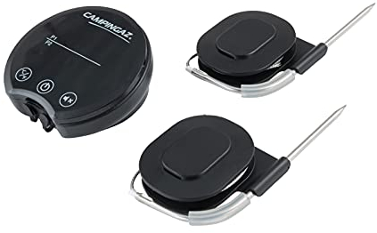 Campingaz Grillthermometer mit Bluetooth Technologie, kabelloses Steak Thermometer, Fleischthermometer mit 2 Sonden und Timer, kostenlose App für IOS und Android