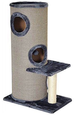 nanook Casimir - Kratztonne XL, 3 Etagen, seitlicher Sitzplatz mit Sisalstamm - Höhe: 102 cm - Farbe: grau