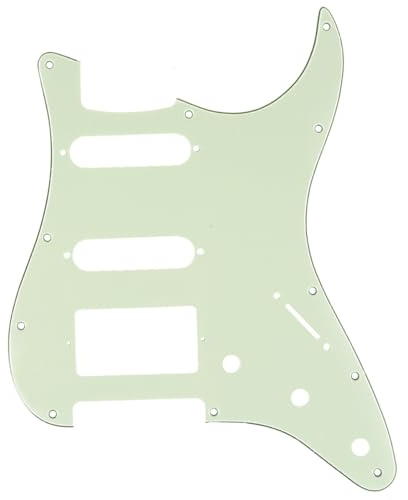 Musiclily Pro 11 Löcher HSS ST Pickguard Schlagbrett 3 lagig Mint Green | für American Modern Style Stratocaster E-Gitarre