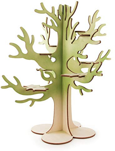 Kuhnert Dekobaum für Mini-Eule Original Erzgebirge Handarbeit Holzfigur Sammlerfigur Baum für Minieulen