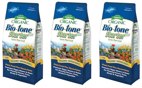 Espoma Organic Bio-Tone Starter Plus 4-3-3 Natural & Organic Food with Both Endo & Ecto Mycorrhizae; 8 lb. Bag; The Ultimate Starter Plant Food (Pack of 3)