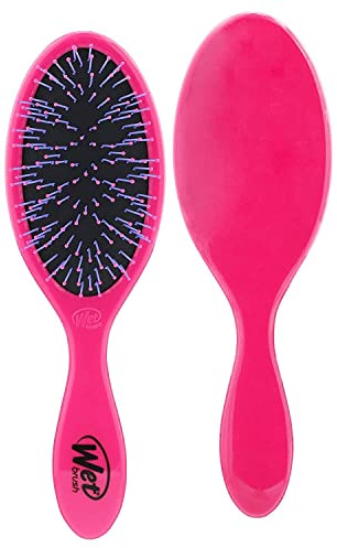 WetBrush Thick Hair Detangler with Unique Cluster Patterns of Soft Intelliflex Bristles to Gently Separate the Thickest of Hair with Ease, Pink
