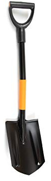 TOP TOOLS Profi Spaten Gartenspaten Pionierspaten Spitzspaten aus Stahl mit Metallstiel