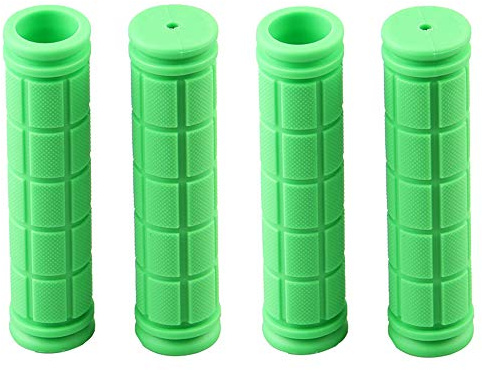 VOANZO 2 Pairs Anti-Slip Bicycle Handlebar Cover, Rubber Anti-vibration Anti-skid for BMX MTB Mountain Bicycle Cycling Bike Handle Bar Cover (green)