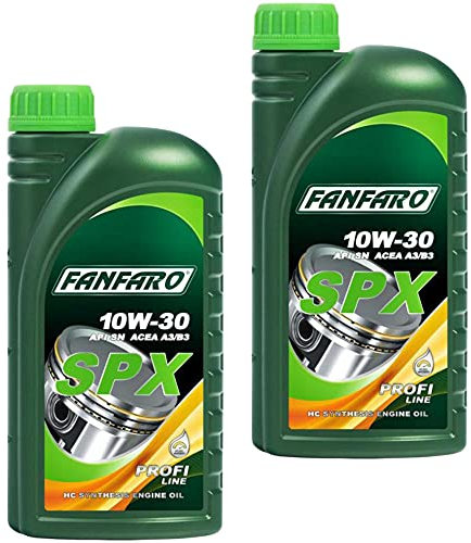 QR-Parts Set 85470911 FF6505-1 2x 1 Liter FANFARO SPX 10W-30 Leichtlauf Motoröl Motorenöl API SN ACEA A3/B3