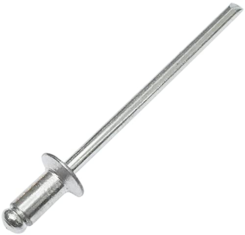 AERZETIX - C48246 - Lot de 100 Rivets aveugles à tête fraisée Ø3.2x6mm - aluminium/acier - DIN 7337 - rivet pop à rupture de tige