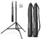 Walimex pro 2X Trípode de lámpara con amortiguación de muelle altura máx 256cm de luz estable cargable hasta 6kg I de iluminación para luz anular, reflector, flash y vídeo adaptador de 3/8 y 3 bolsas