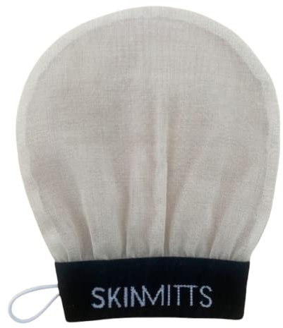 JPS Trading Services Skinmitts Peeling-Handschuh, 100 % natürliche Seide, tierversuchsfrei, für Bad, Dusche, Waschen, Peeling, sanftes Entfernen abgestorbener und trockener Haut, hinterlässt weiche