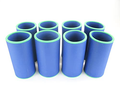 (8 Bügelflaschen) - hochwertige Qualitätskühler aus 5-6 mm dickem Neopren für 0.5L Flaschen in den Farben Schwarz Gelb Grün Blau Rot und Orange