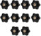 10 tuercas M8 con mango de estrella, color negro, de plástico, tuercas de mariposa m8, para industria mecánica, muebles, equipos electrónicos
