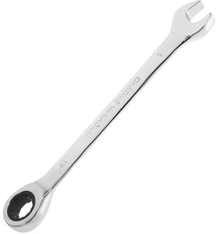 jojofuny 2pcs Spanner Sets 13mm Ratchet Wrench Dual Head Offset Ring Spanner Home Factory Tool