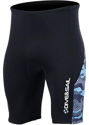 EUPTE 2mm Women/Men Split Body Warm Diving Vest, Surfing and Swimming Diving Shorts (Men's shorts, L)