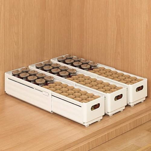 Teleskopschublade, 3 Stück Ausziehbare Schublade Küche, Küchenschrank Ausziehbare Schublade aus Kunststoff, Slide Out Drawer Cabinet Organizer Küche, Küchenschrank Auszug, Küchenschublade, klein