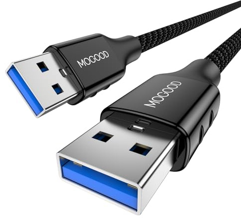 MOGOOD USB 3.0 Kabel (1M), Super Speed Kabel A Stecker auf A Stecker, Übertragungsraten bis zu 5Gbit/s kompatibel mit HDD, DVD, Drucker,Kameras, Festplattengehäusen